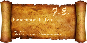 Feuermann Eliza névjegykártya